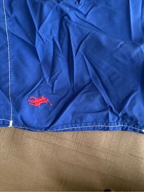 Ralph Lauren Royal Blue Swim Shorts with Red Polo Logo